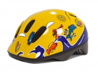 Шлем детский желто-синий с дельфинами